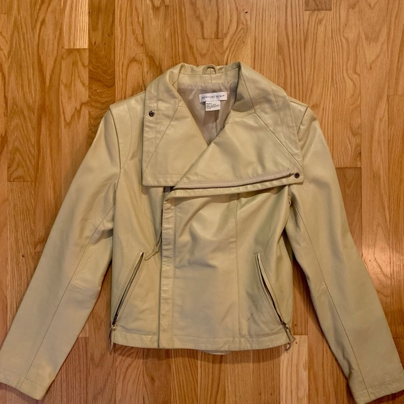 💔 SOLD Cropped Leather Motorcycle Jacket - Picture 1 of 7